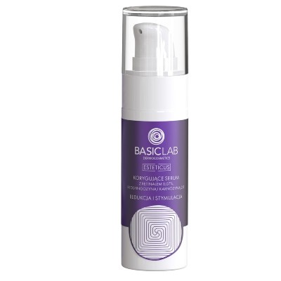 BasicLab Korygujące serum retinalem 007 fitosfingozyną karnozyną 20 Redukcja Stymulacja Serum nawilżające 30 ml