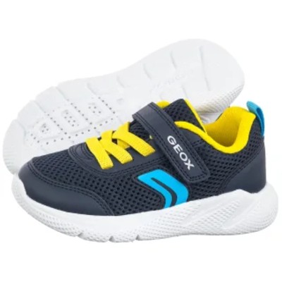Buty Sportowe Sprintye MeshGeobuck NavyYellow B454UC 01454 C0657 GE250a Geox