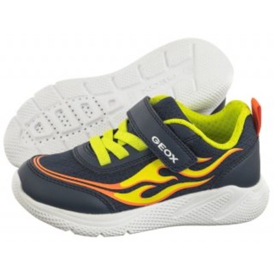 Buty Sportowe Sprintye BB MeshGeobuck NavyLime J45GBB 01454 C0749 GE145a Geox