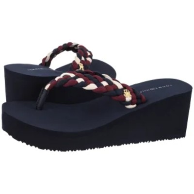 Japonki TH Wedge Braided Summer Sandal Rwb FW0FW09198 0GY TH1441a Tommy Hilfiger