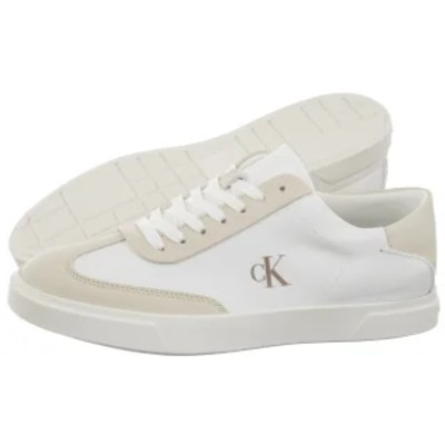 Sneakersy Low Pro Cups Wt Canv Mg Bright WhiteDk Ecru HW0HW03145 0HT CK740a Calvin Klein