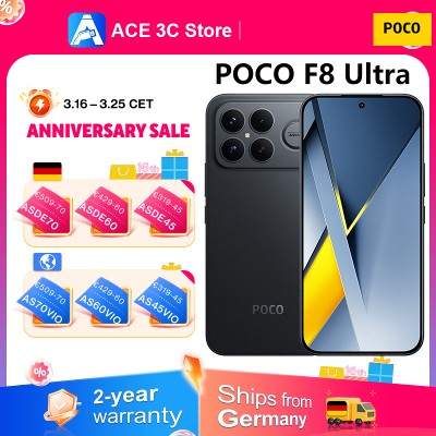 Globalna wersja POCO F8 Ultra Snapdragon Elite Gen Smartfon 69 Wyświetlacz AMOLED 120 Hz Bateria 6500 mAh 100 Telefon Xiaomi