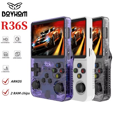 BOYHOM 100 Oryginalna ARKOS 20 R36S Retro Konsola Przenośna do Gier 35 IPS Ponad 15000 Gier Retro Przenośny Kieszonkowy Odtwarzacz 64G128G