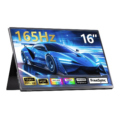 KTHIN 16 165Hz 2K 100 sRGB Przenośny Monitor Gamingowy 19201200 1610 450cdm² TFT Ekran Podróżny do Laptopa Switch PS4 PS5