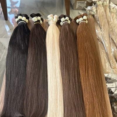 100 Ludzkie Włosy Bulk No Weft Remy Vietnam Hair Straight Hair Bundles Real Natural Black Hair 613 Blonde 30inch For Braiding