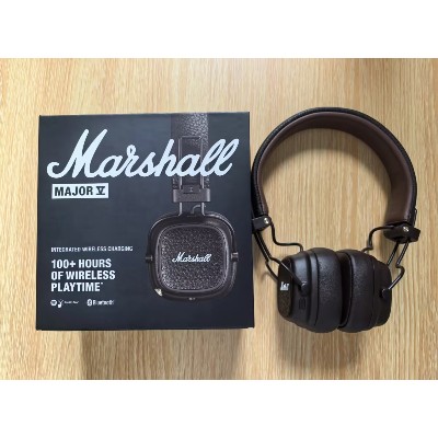 Słuchawki bezprzewodowe Bluetooth Marshall Major ponad 100 godzin pracy bezprzewodowe ładowanie mikrofon konfigurowalny equalizer słuchawki nauszne