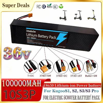 NOWY akumulator litowojonowy 10S3P 18650 36V 100000mAH odpowiedni do hulajnóg elektrycznych KUGOO S1 S2 S3 itp BMS
