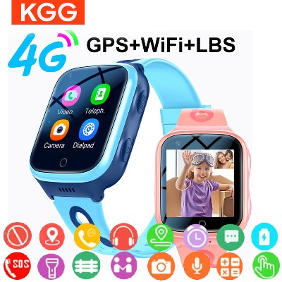 KGG 4G Smart Watch Kids GPS WiFi 1000mAh Video Call Tracker Location SOS Call Back Monitor Phone Watch Smartwatch Prezenty dla dzieci
