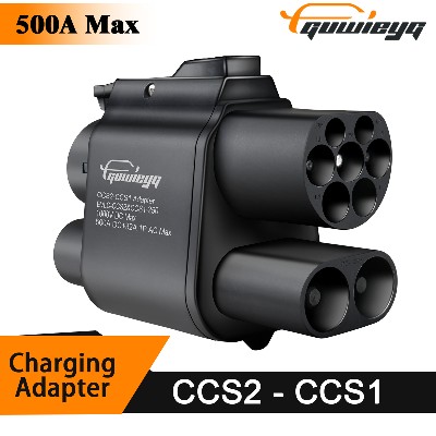 Adapter GUWIEYG CCS2 na CCS1 500A 500kW CCS2 na CCS1 ładowarka do pojazdów elektrycznych DCAC adapter szybkiego ładowania EV DC 1000V