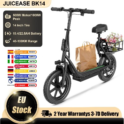 JUICEASE BK14BK14 PRO Rower Elektryczny Silnikiem 500W Szczepem Mocy 1000W Rower Elektryczny dla Dorosłych Sterowanie Aplikacją 14calowe Opony typu Fat Tire Górski EBike