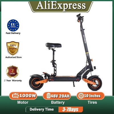 Hulajnoga Elektryczna KuKirin G2 Max Siedzeniem Opony Terenowe 10 cali 1000W Maksymalna Prędkość 55 kmh 48V 20Ah Zasięg 80 km Odłączane Siedzenie