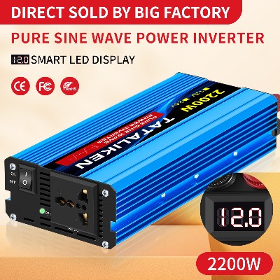 Inwerter sinusoidalny 1000W4000W DC 12V 24V na AC 220V 50Hz przetwornica napięcia ładowarka adapter uniwersalne gniazdo