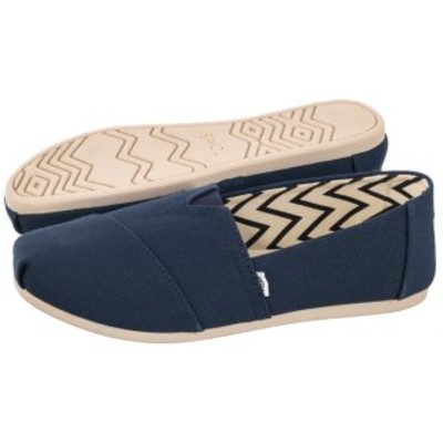 Espadryle Alpargata Navy Recycled Cotton Canvas 10017712 TS21c Toms