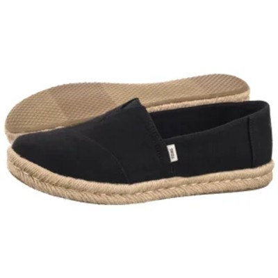 Espadryle Alpargata Rope 20 Black Recycled Cotton Slubby 10020687 TS61b Toms