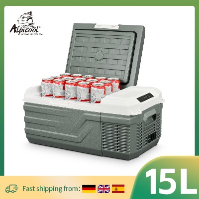 Alpicool NL15 15L Przenośna lodówka samochodowa 12 Mini lodówka zamrażarką 1224 DC 100240 AC Cooler Ice Box do ciężarówki Camping