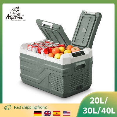 Alpicool NLS 20L 30L 40L Lodówka samochodowa Mini lodówka zamrażarką 12V Przenośna chłodziarka kompresorowa 1224V DC 100240V AC na kemping