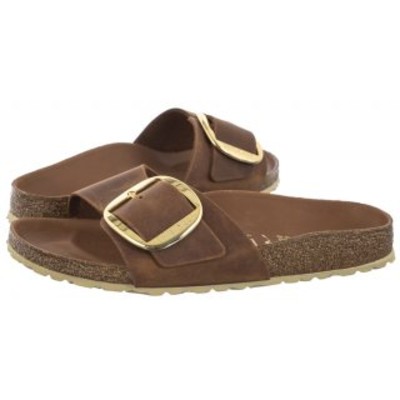 Klapki Madrid Big Buckle Cognac 1006525 BK205a Birkenstock