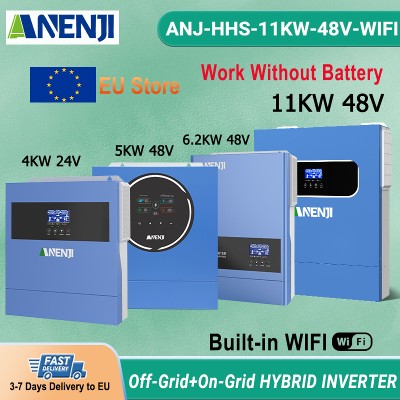 ANENJI 4KW 5KW 62KW 11KW Hybrydowy Inwerter Solarny 24V 48V MPPT 100A 120A 160A Czysta Fal Sinusoidalna Hybrydowy WiFi PV 500VDC