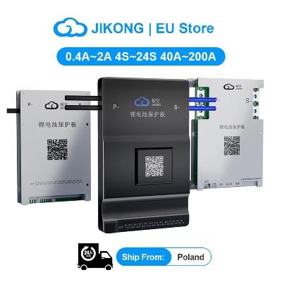 JIKONG Smart BMS 4S 8S 12S 13S 14S 16S 17S 20S 24S Aktywna Balansowana BMS 40A 60A 80A 100A 150A 200A 300A Lifepo4 LiIon Lto JK BMS