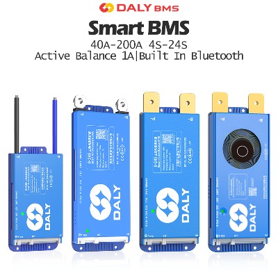 Daly Smart BMS WiFi 4S 12V 8S 24V 16S 48V 40A 100A 150A 200A Aktywna Balansacja Ochrona przed PrzeładowaniemRozładowaniem dla Baterii SolaEV BT