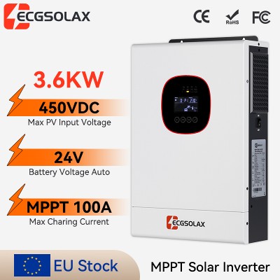 ECGSOLAX 36KW Hybrid Solar Inverter 24V 220V With MPPT 100A Charging controller Maximum PV Input 450VDC