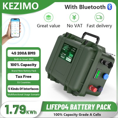 Akumulator 12V Lifepo4 100Ah 200Ah 140Ah 128V Bateria Litowa Bluetooth BMS 6000 Cykli USB Ochrona IP56 UE Magazyn PL