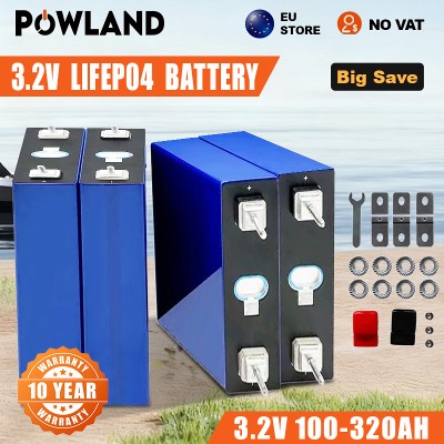 POWLAND 32V 100Ah 150Ah 206Ah akumulator LiFePO4 fosforan litowożelazowy do 4S akumulatorów samochodowych 12V 24V 3C modyfikacja M6 Stud