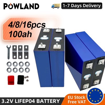 POWLAND Lifepo4 Battery 100AH 32V nowy 6000 cykli akumulatory DIY 12V 24V 48V EV EV łódź wózek golfowy komórka