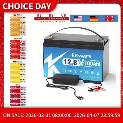 KEPWORTH 12V 100Ah LiFePO4 akumulatory klasy akumulatory do przechowywania na zewnątrzdomu akumulatory litowożelazowofosforanowe