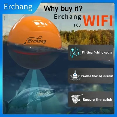 Erchang F68 WIFI Lokalizator Ryb 100M Bezprzewodowy Echosonda Wykrywacz Ryb do Łowienia Jeziorze Morzu IOS Android