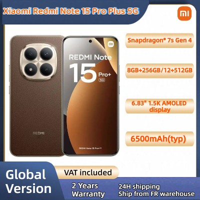 Xiaomi Redmi Note 15 Pro Plus 5G Wersja Globalna Snapdragon 7s Gen NFC 683 15K AMOLED 200MP główne urządzenie fotograficzne 6500mAh 100W fast charging 120Hz