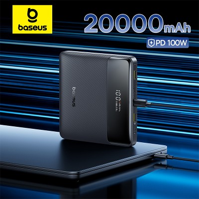 Baseus 100W Power Bank 20000mAh Pojemność PD Szybkie Ładowanie Ładowarka Powerbank Do Laptopów MacBook iPhone Samsung Xiaomi