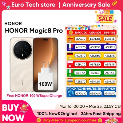 Smartfon HONOR Magic Pro 5G wersja EU Snapdragon Elite Gen 200MP AIMAGE 6270mAh 100W 671 OLED NFC eSIM Honor