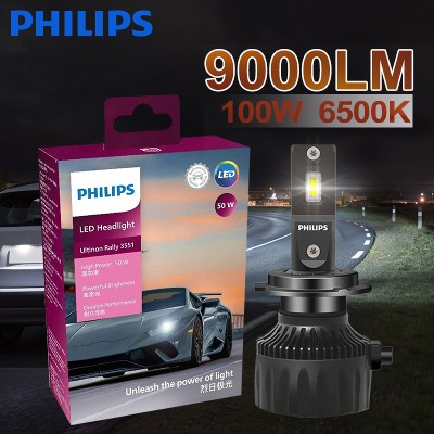 Philips Ultinon Rally 3551 LED H4 H7 H11 HB34 H18 H19 HIR2 Reflektor samochodowy 6500K Maksymalna moc 100W Maksymalna lumenów 9000lm Żarówka LED