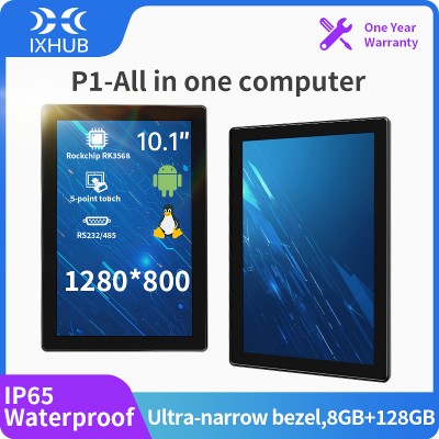 IXHUB 101 cala Przemysłowy Wbudowany Komputer Dotykowy Rockchip Komputer Ekran Dotykowy Pojemnościowy Android 13 Ubuntu2004 HMI do automatów