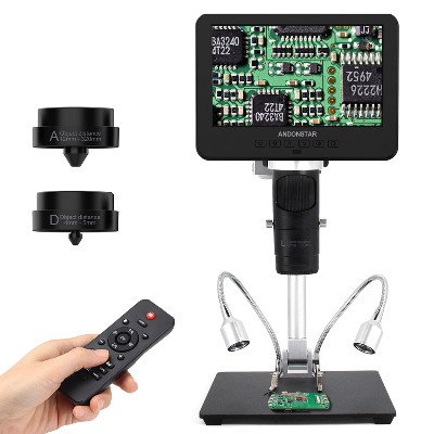 Andonstar AD249SM 101calowy mikroskop cyfrowy IPS LCD UHD 2160P HDMI 2000X obiektywami do naprawy telefonów PCB Lutowanie Microscopio