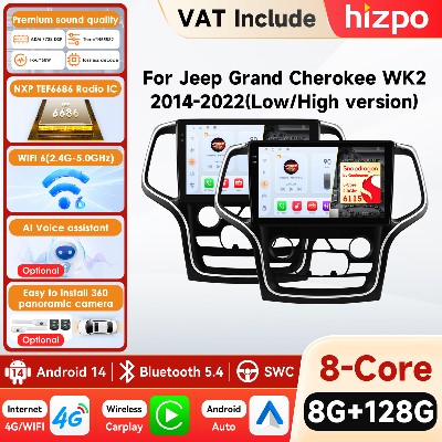 101calowy Android 8128GB do JEEP Grand Cherokee 20142022 Nawigacja GPS Samochodowa Odtwarzacz Multimedialny Radio Magnetofon Jednostka Główna Carplay 4G