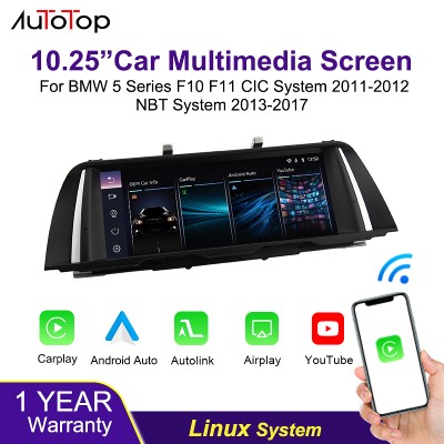 AUTOTOP 1025 System Multimedialny Linux do Samochodu BMW Serii F10 F11 20102016 System CIC NBT Carplay Android Auto Youtube Airplay