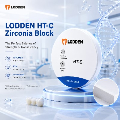 Blok tlenku cyrkonu Lodden HTC wstępnie barwione dyski cyrkonowe dentystyczne VITA16 grubość 1025mm do laboratorium dentystycznego 98mm system Cad Cam