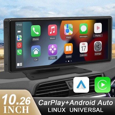 1026calowe lusterko samochodowe Radio Multimedialny odtwarzacz wideo Uniwersalny bezprzewodowy ekran Carplay Android Auto Bluetooth AUX USB