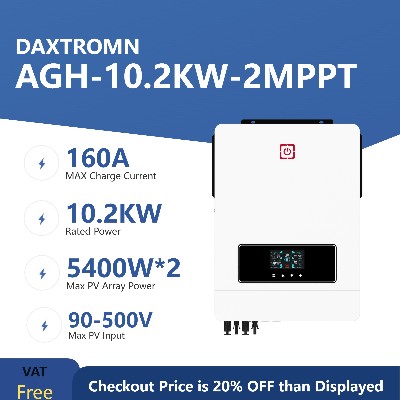 Daxtromn Solar inverter hybrid 11KW 2mppt 102KW 2mppt 62KW 48vDC 42KW OnOff Grid 32KVA 24VDC 1KW 12VDC home inverter Pure