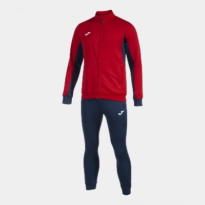JOMA DERBY dres treningowy męski bluza spodnie komplet 103120603 czerwonygranatowy