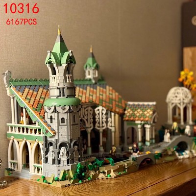 6167 Elementów Model Śródziemia Filmu Dekoracja Domu Kompatybilny Zestawem 10316 Prezent dla Dorosłych na Urodziny Boże Narodzenie