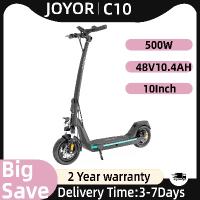 Hulajnoga Elektryczna JOYOR C10 500W 48V 104Ah Prędkość 45kmh Zasięg 3050km Opony 10 Składana Hulajnoga Elektryczna Udźwig 120kg