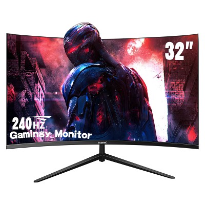Monitor gamingowy Gawfolk 32 cale zakrzywiony 240 Hz ekran komputerowy Full HD 1080P bezramkowy 1800R FreeSync