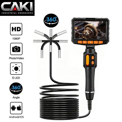 Kamera inspekcyjna przemysłowa 360 obrotową sondą 60mm monitor LCD 43 cala rozdzielczość 1080P dwukierunkową regulacją kąta nachylenia do zastosowań motoryzacyjnych