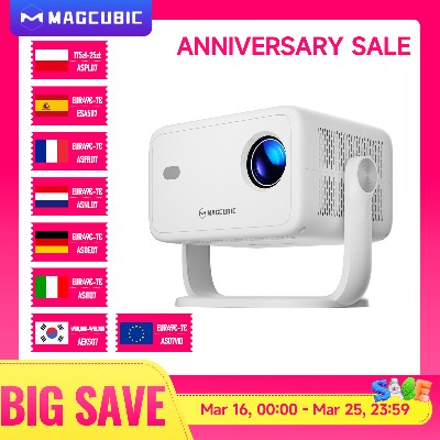 Magcubic Native 1080P 650ANSI 8K Android14 L018 Projector With Auto Keystone Correction Focus Wifi6 BT54 Portable Movie Outdoor