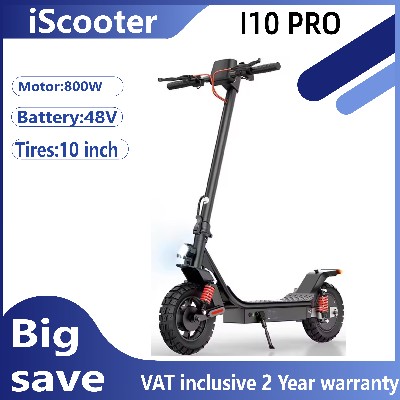 Skuter elektryczny iScooter i10Pro składany model premium dla dorosłych silnik 800W bateria 48V15Ah 10calowe opony pneumatyczne