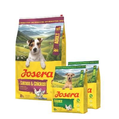JOSERA Mini Adult Salmon and Chicken 10kg bezglutenowa karma sosem dla psów małych ras 2x900g karmy GRATIS