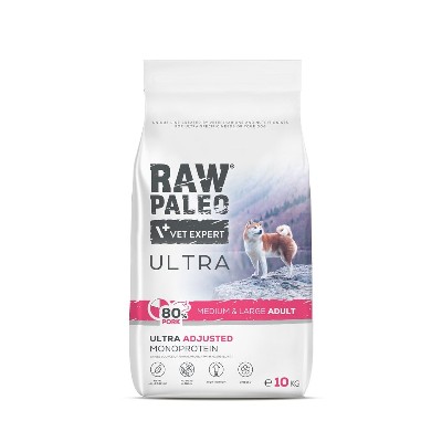 RAW PALEO Ultra Pork MediumLarge Adult 10kg dla psów dorosłych ras średnich dużych wieprzowina